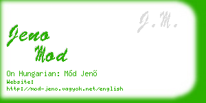 jeno mod business card