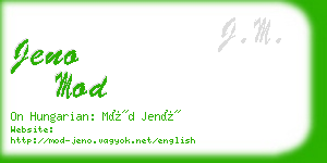 jeno mod business card